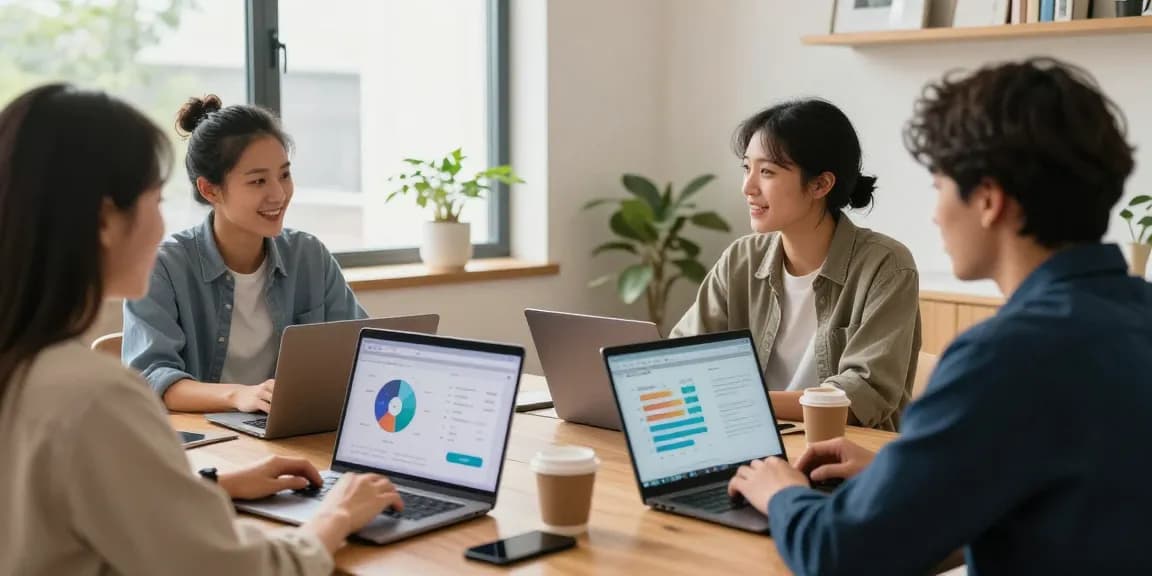 Image of trusted providers discussing IPTV subscription packages in a local business office