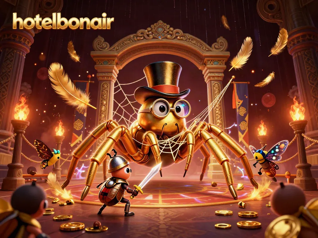 Engage in thrilling gameplay at hotelbonair with 3D cartoon characters weaving a vibrant casino scene.