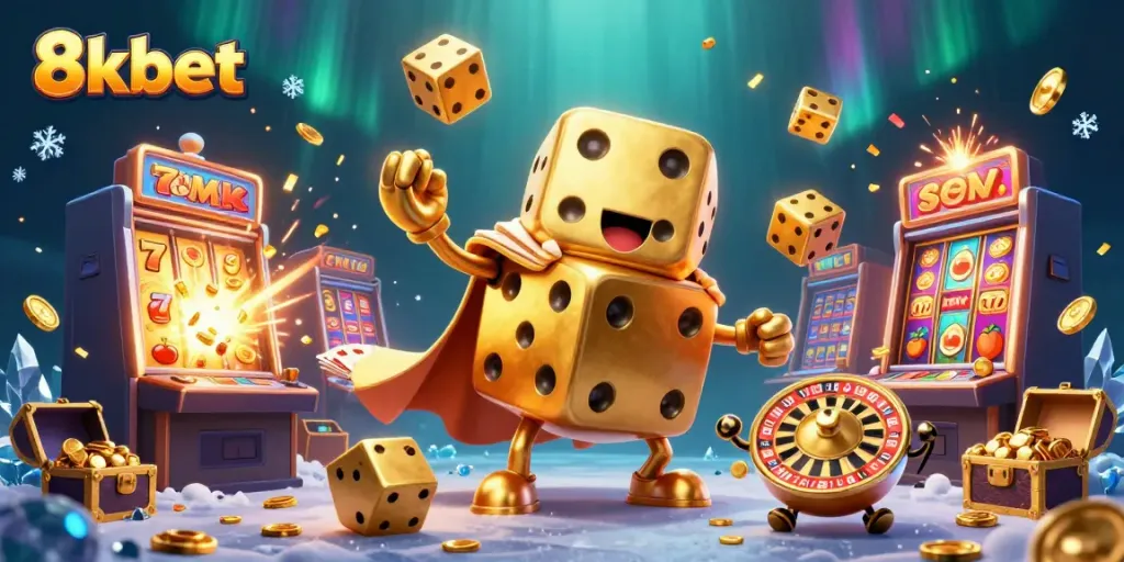 Experience 8xbet's exciting game environment featuring vibrant characters and dynamic casino elements.