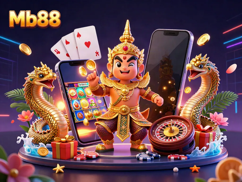 Win big at Mb88 with vibrant slot games and friendly guardians in a spectacular 3D illustration.