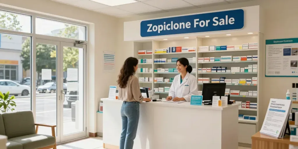 Zopiclone For Sale at a welcoming pharmacy with friendly staff.