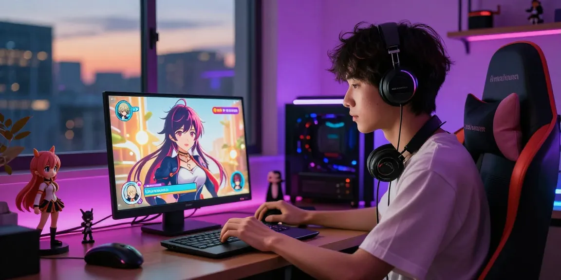 Engaging hentai AI chat interaction with animated characters in a vibrant setting.