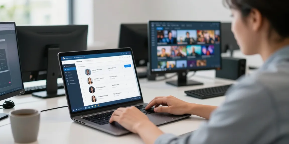 Professional IPTV UK reseller managing client accounts at a local service office.