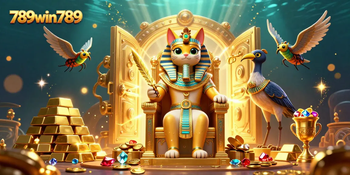 Experience thrilling wins at 789win789, featuring 3D pharaoh cat and luxurious casino treasures.