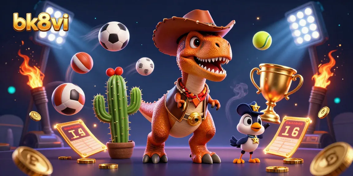Experience thrilling action with bk8vi in a vibrant 3D casino world filled with dynamic sports elements.