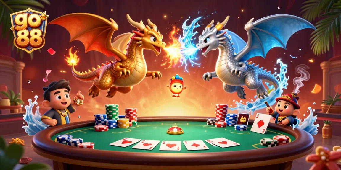 Experience thrilling gameplay with go 88 showcasing fierce dragon dynamics in an exciting poker battle