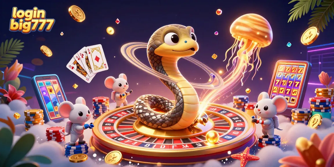 Spin to win with login big777, a vibrant cosmic casino adventure featuring astronauts and golden jellyfish.