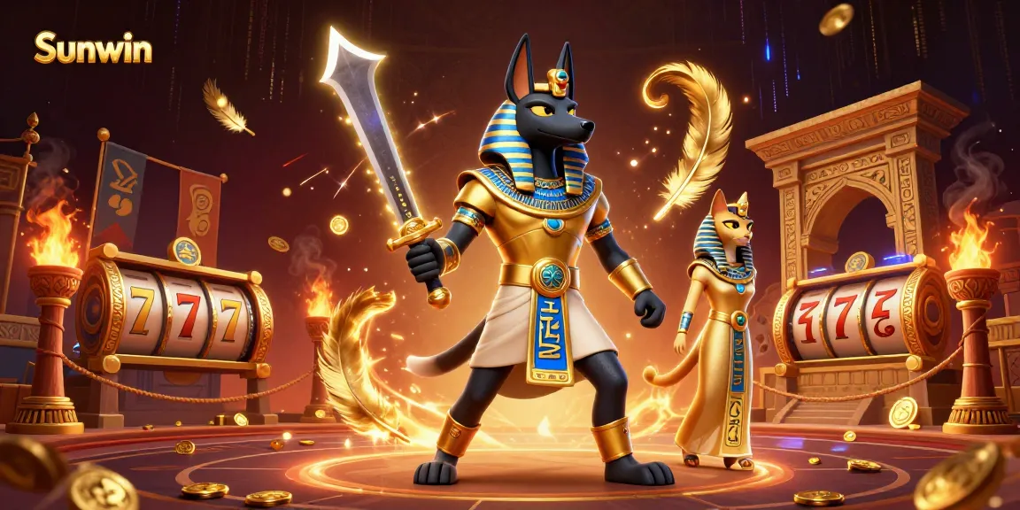Play at Sunwin's exciting online casino featuring ancient Egyptian warriors and rich gambling elements.