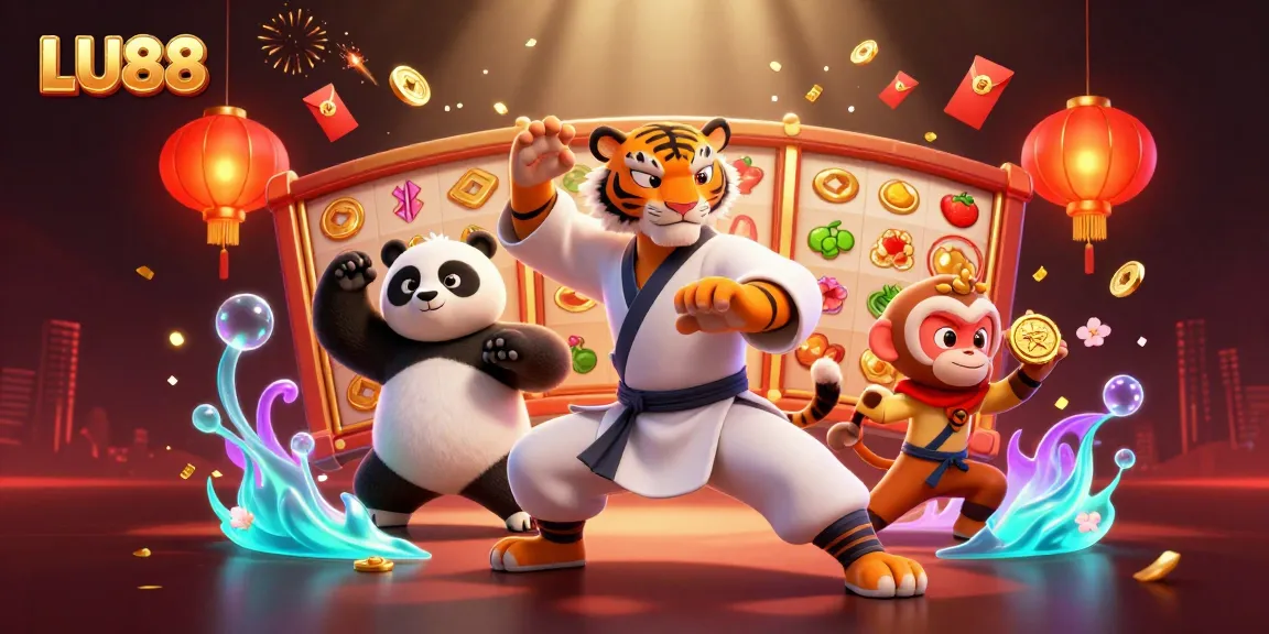 LU88 offers dynamic slot gaming action with vibrant characters and rich visual elements.