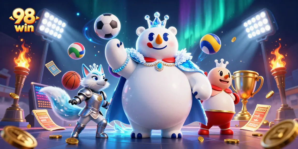 Experience the excitement of 98 win with thrilling sports betting elements and dynamic characters.