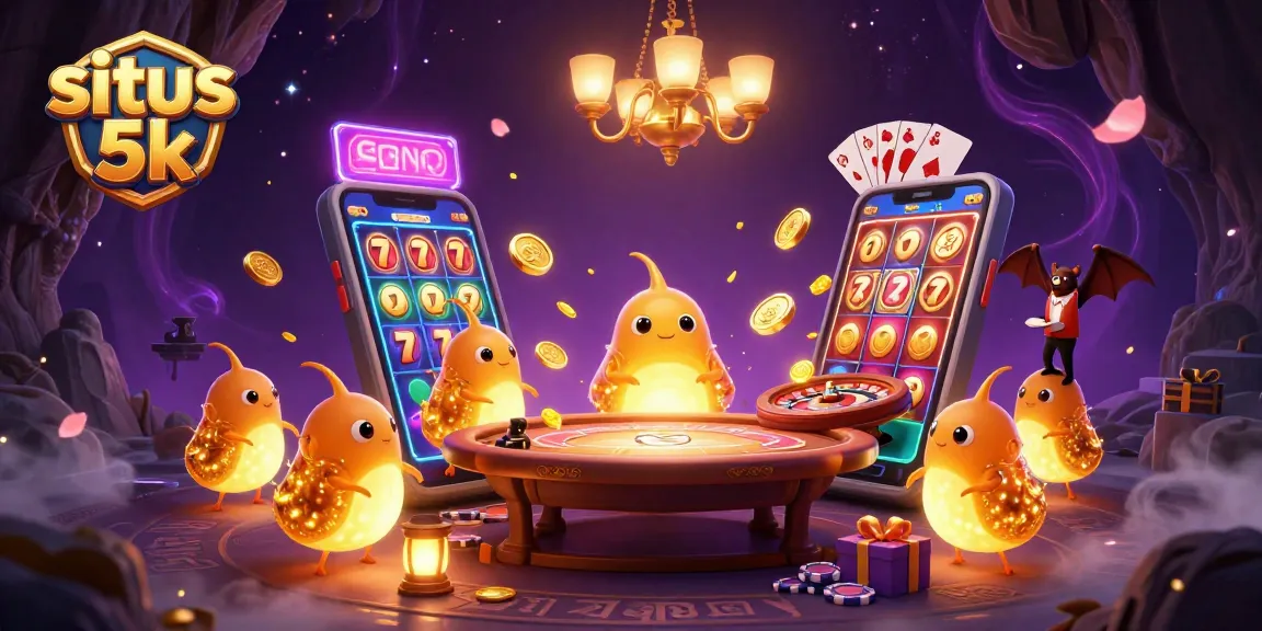Engage with situs 5k for thrilling slot games illuminated by glowing glowworms in a cave casino.