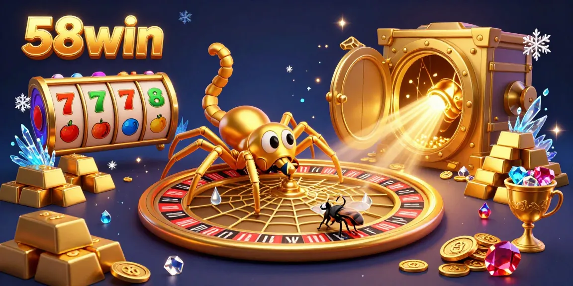 Spin the 58win roulette wheel to maximize your bets in this vibrant casino scene.
