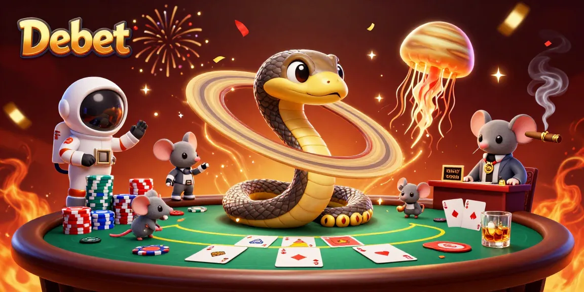 Engage with the Debet roulette-themed cosmic gambling scene showcasing vibrant characters and action.